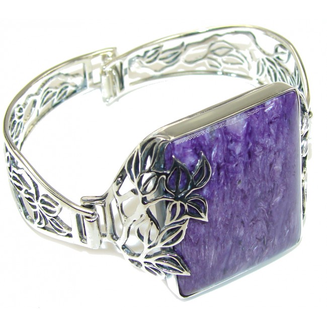 Lavender Dreams AAA Purple Siberian Charoite Sterling Silver Bracelet