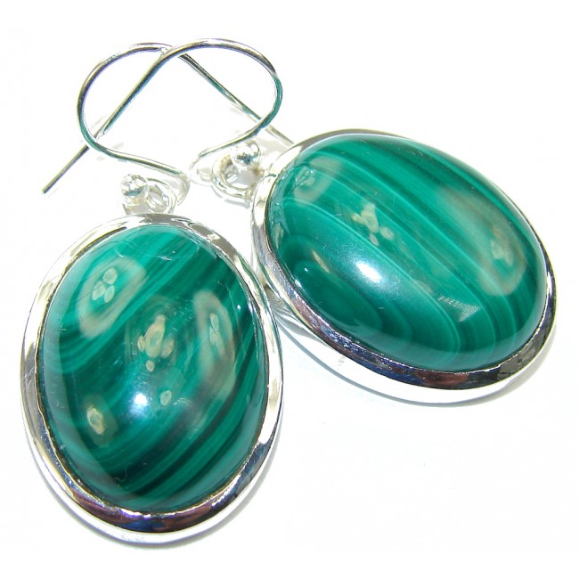 Perfect! Green Malachite Sterling Silver earrings