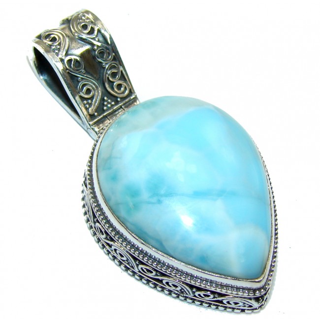 Perfect! AAA Blue Larimar Sterling Silver Pendant