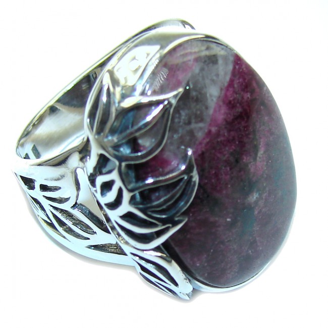 Just Perfect AAA Russian Eudialyte Sterling Silver Ring s. 8- adjustable