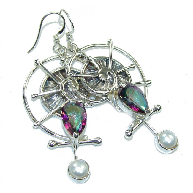 Beautiful Rainbow Magic Topaz Sterling Silver earrings