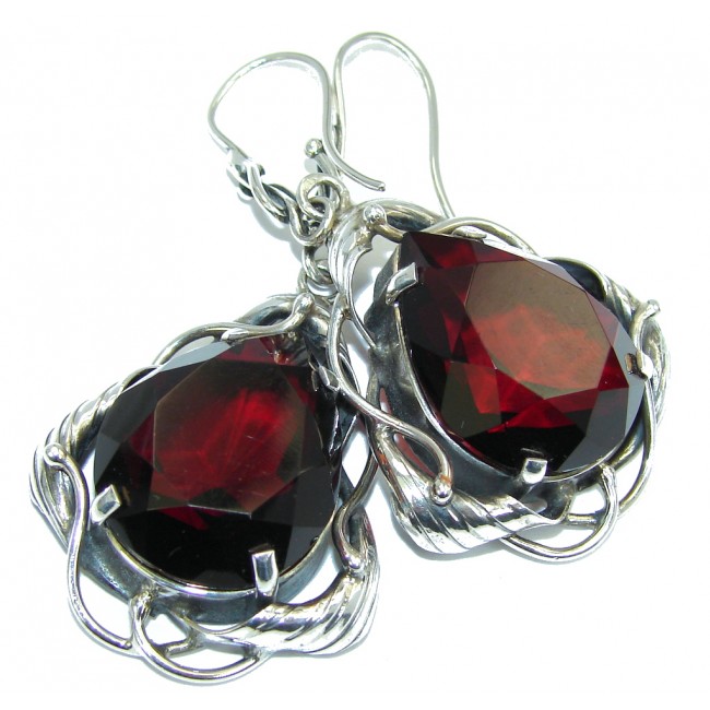 Her Majesty Genuine faceted AAA Baltic Polish Amber Sterling Silver Earrings