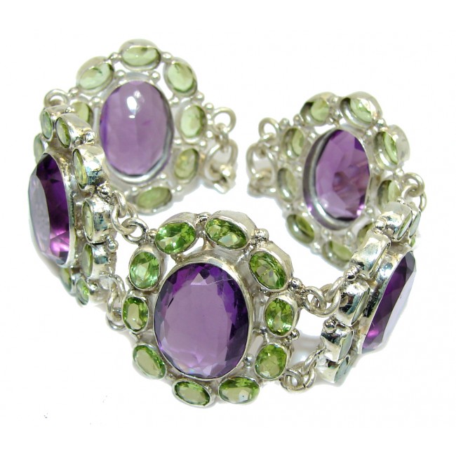 Real Treasure Purple Amethyst Sterling Silver Bracelet