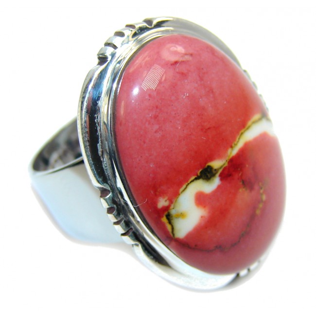 Exclusive Style Mookaite Style Sterling Silver Ring s. 7