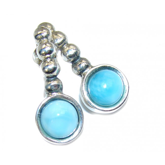 Delicate AAA Blue Larimar Sterling Silver earrings