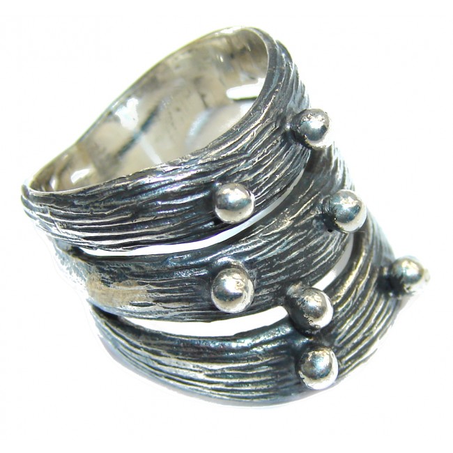 Natural Italy Made Silver Sterling Silver Ring s. 7