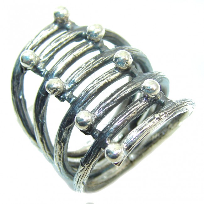 Fashion Italy Made Silver Sterling Silver Ring s. 7 1/4