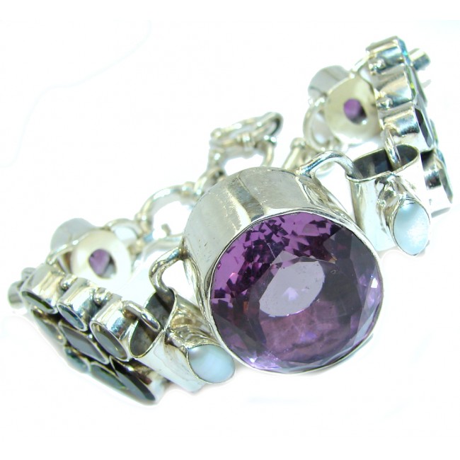 Secret Beauty Purple Amethyst Sterling Silver Bracelet