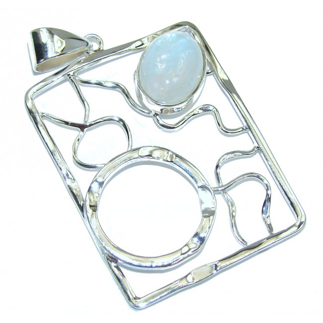 Modern Concept Moonstone Sterling Silver Pendant