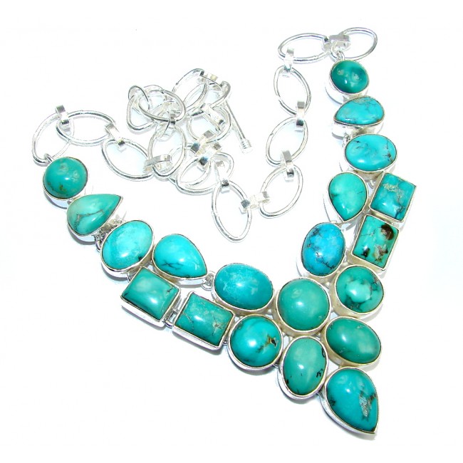 Great quality Corrico Lake Turquoise Sterling Silver Necklace