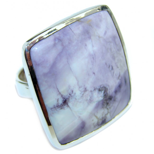 Simply Amazing Purple Tiffany Jasper Sterling Silver ring s. 9