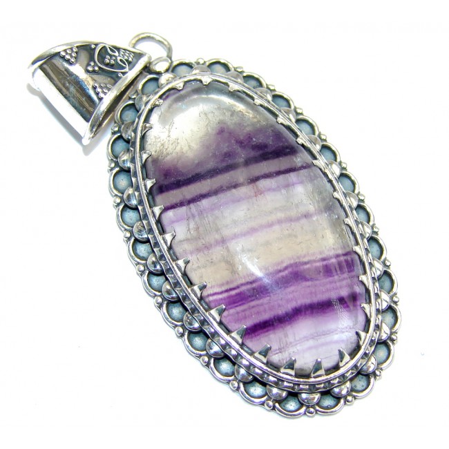 Secret Purple Fluorite Sterling Silver Pendant