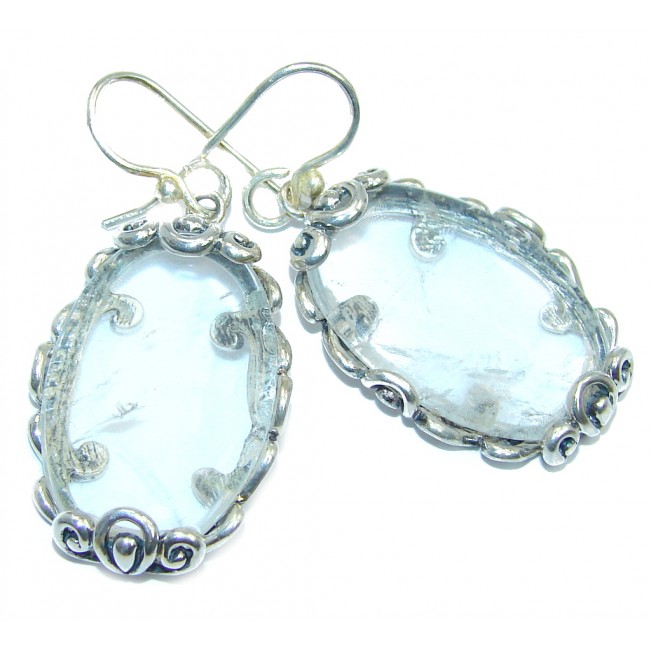Beautiful White Topaz Sterling Silver earrings