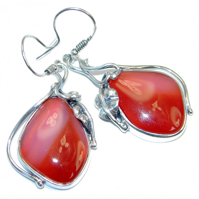Chunky Botswana Agate Sterling Silver earrings