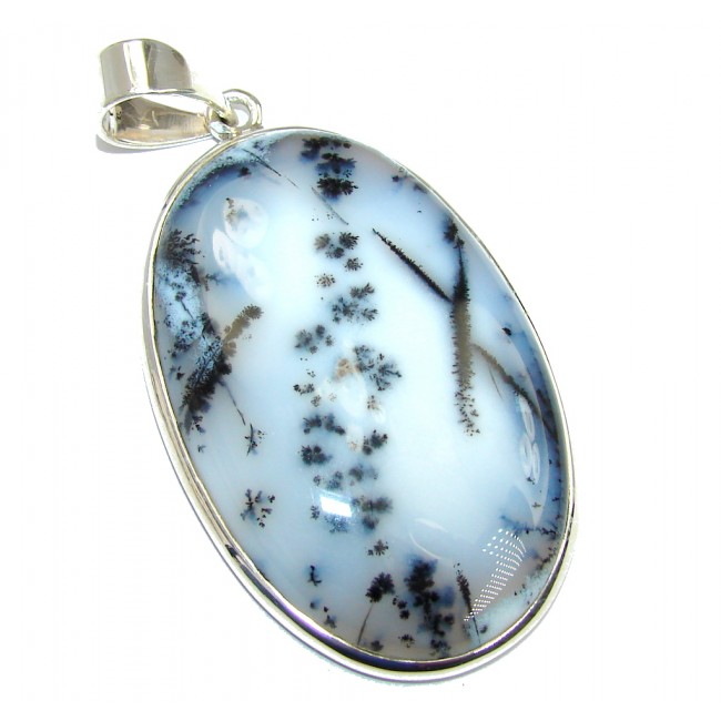 Perfect Dendritic Agate Sterling Silver handmade Pendant