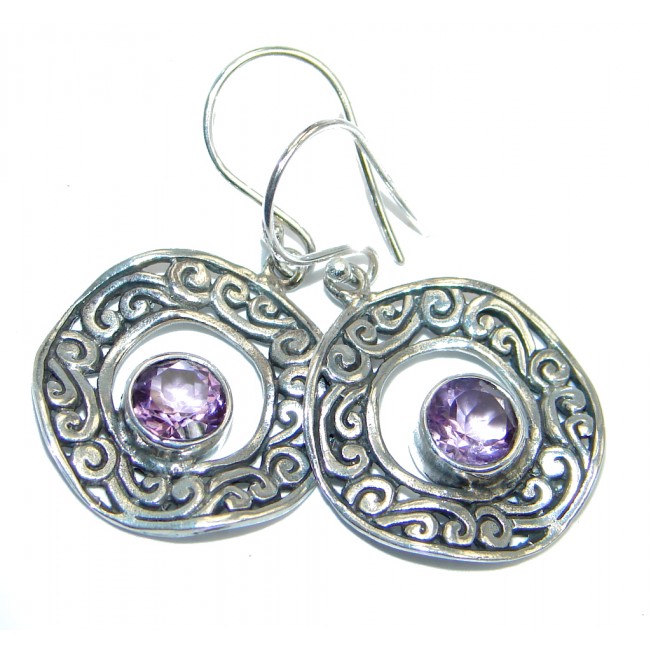 Amethyst Sterling Silver handmade earrings