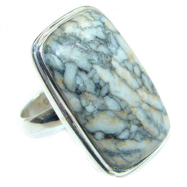 Great quality Green Jasper Sterling Silver handcrafted Ring size adjustable