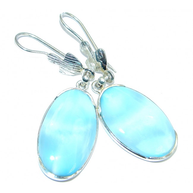 Blue Heaven genuine Larimar Sterling Silver earrings