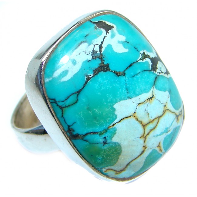 Authentic Turquoise Sterling Silver handmade ring size 8