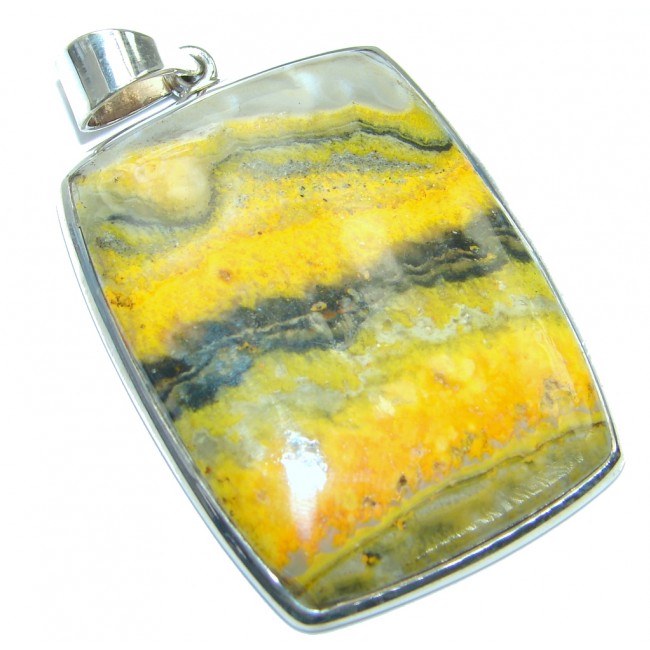 Collected Storm AAA Bumble Bee Jasper Sterling Silver handcrafted Pendant