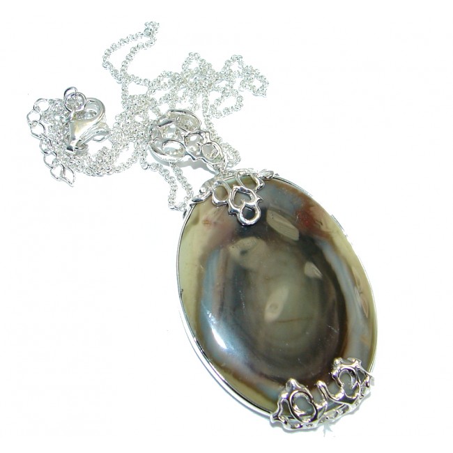 One of the kind Design AAA + Imperial Jasper Sterling Silver handmade necklace