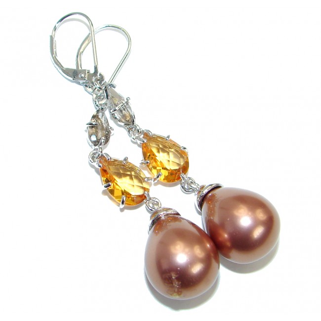 Delicate Beauty Purple Pearl Amethyst .925 Sterling Silver Earrings