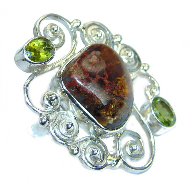 Simply Beautiful Pietersite .925 Sterling Silver handmade Ring size 7 1/4