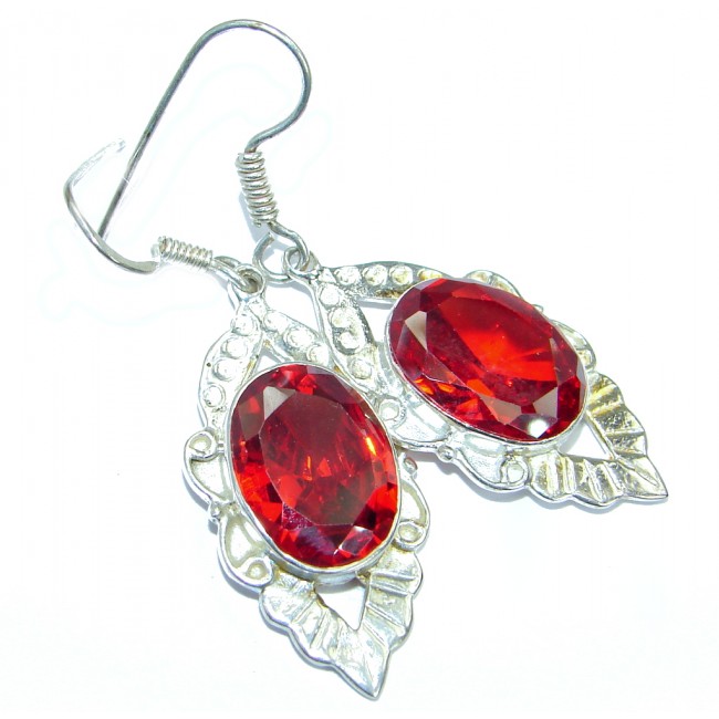 Fancy Style Cubic Zirconia .925 Sterling Silver handcrafted earrings