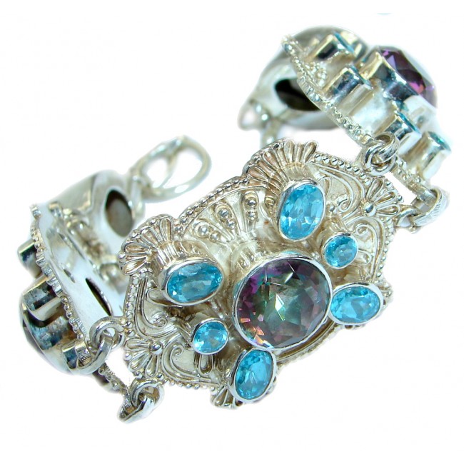 Luxury Magic Topaz .925 Sterling Silver handmade Bracelet