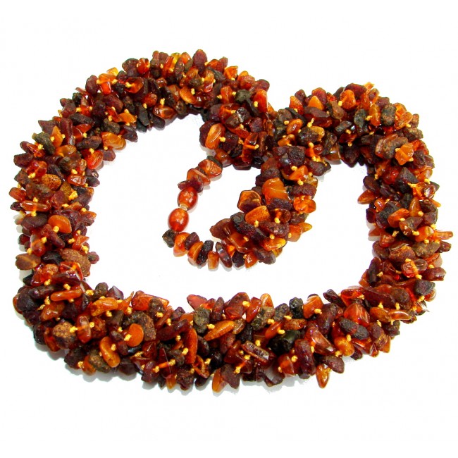 Huge Fabulous Natural Baltic Amber handcrafted Necklace