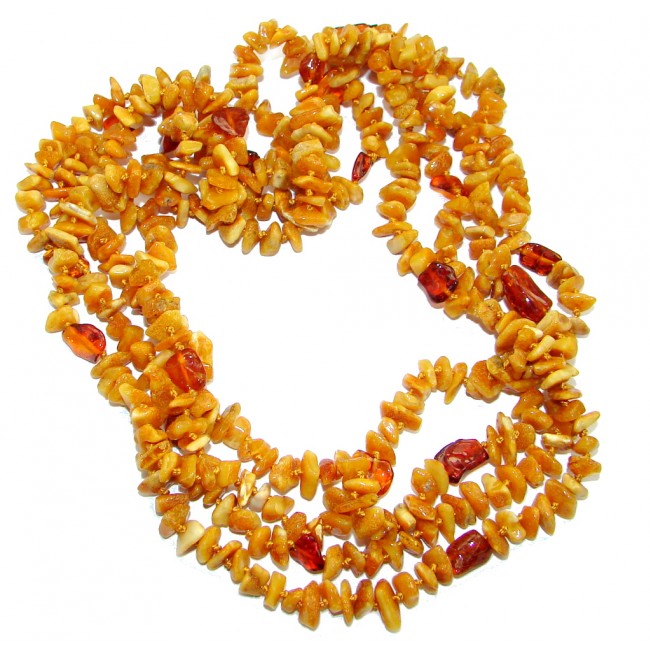 Fabulous Natural Baltic Amber handcrafted 76 inches Necklace