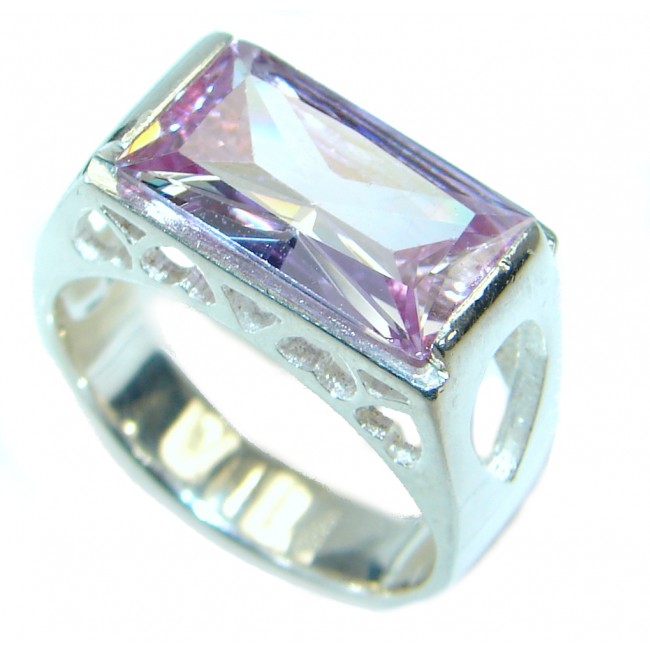 Magic purple Cubic Zirconia .925 Sterling Silver handmade Ring s. 9