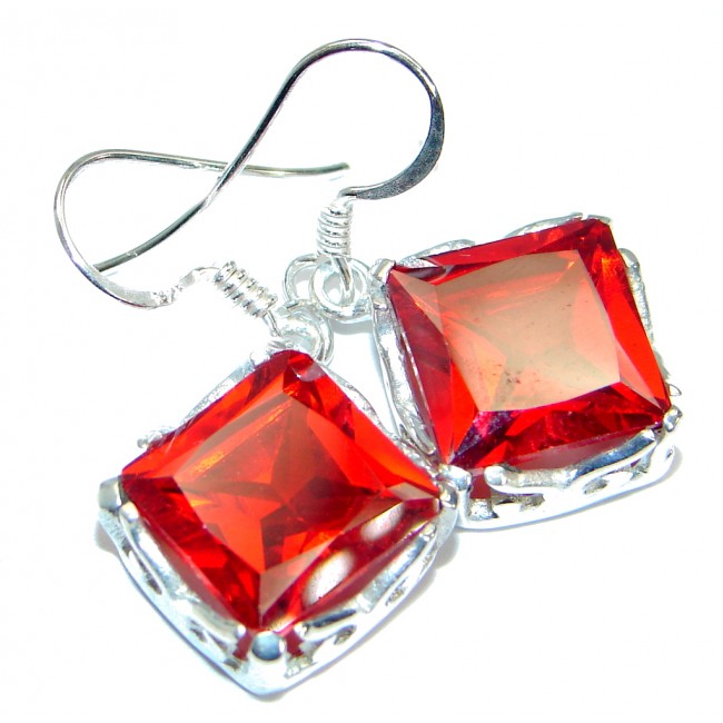 Authentic Cubic Zirconia .925 Sterling Silver handmade earrings