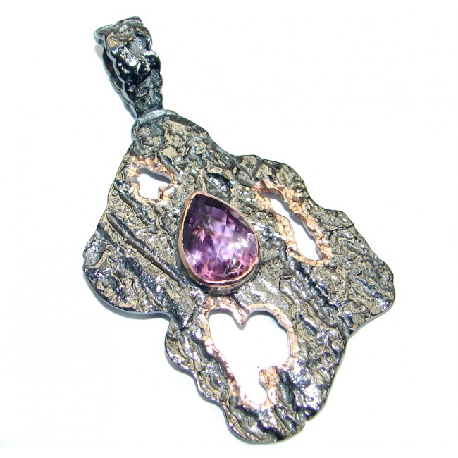 Authentic Amethyst .925 Sterling Silver handmade Pendant
