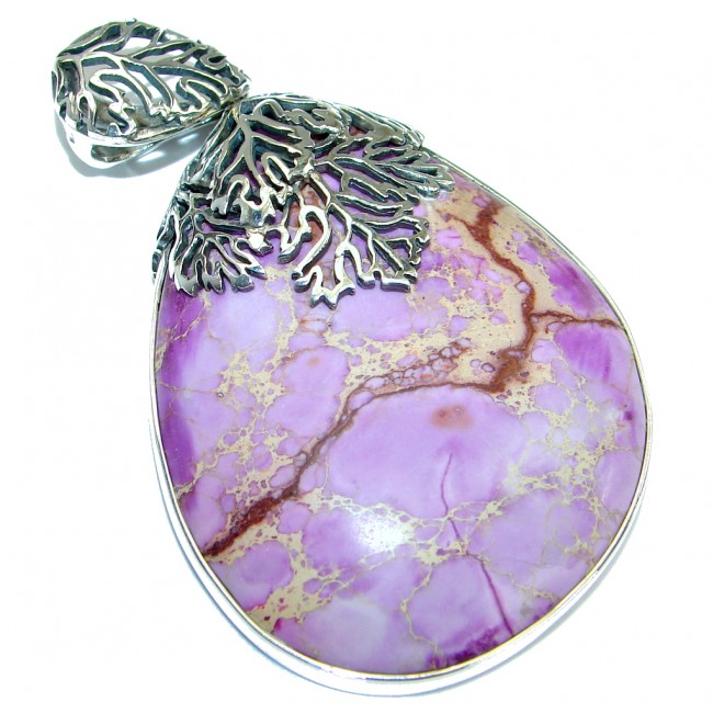 Julietta Purple Sea Sediment Jasper .925 Sterling Silver handmade Pendant