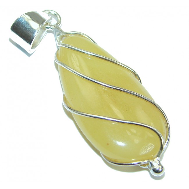 Natural Butterscotch Baltic Amber .925 Sterling Silver handmade Pendant