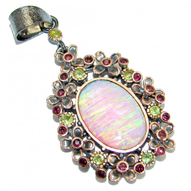 One of the kind Japanese Opal .925 Sterling Silver handmade Pendant