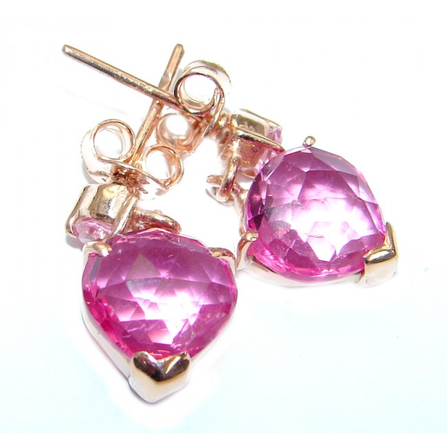 Pink Passion Topaz 14K Gold over .925 Sterling Silver earrings