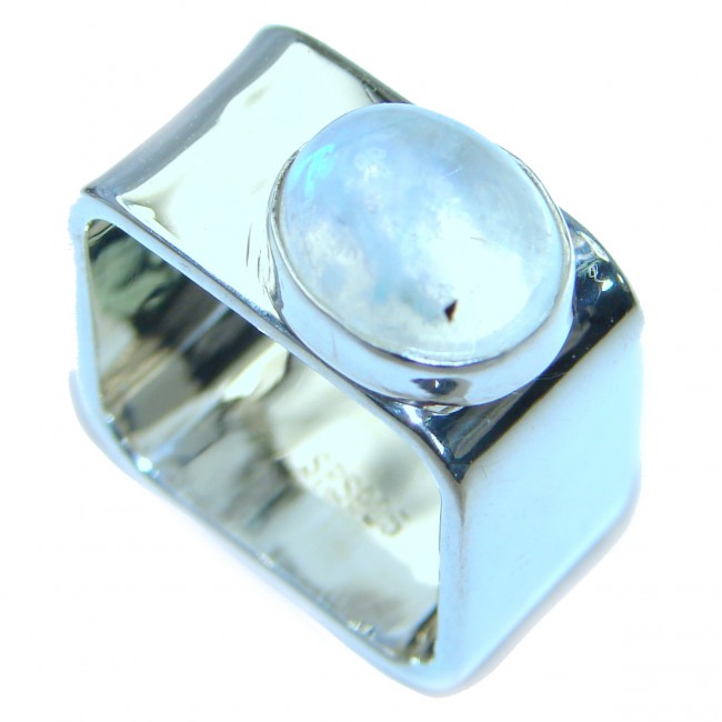 Energazing Moonstone .925 Sterling Silver handmade Ring size 5 3/4