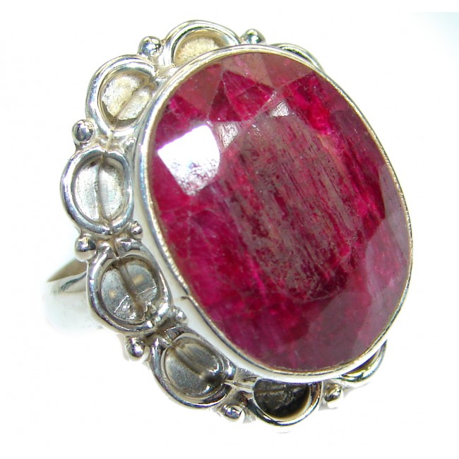 Simple Style lab. Ruby .925 Sterling Silver ring; s. 8