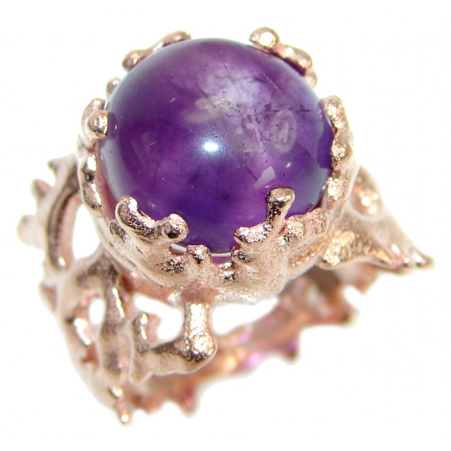 Passiom Natural 30.5 ct. Amethyst Gold over Sterling Silver Ring s. 6 1/4