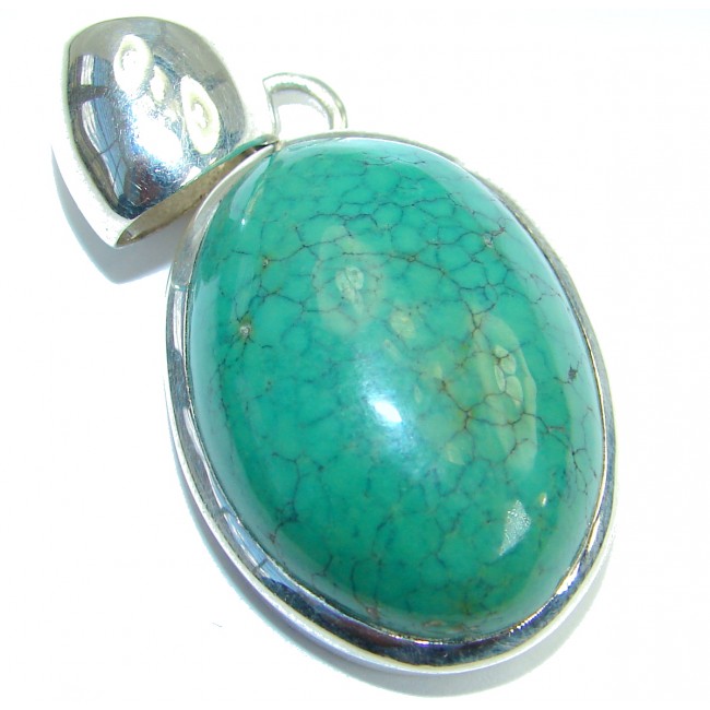 Simple Style Turquoise .925 Sterling Silver Pendant
