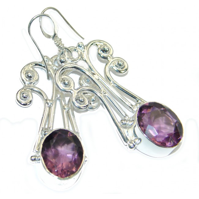 Pink Passion Topaz .925 Sterling Silver handcrafted earrings