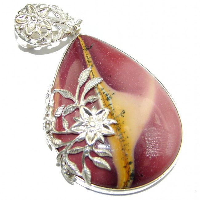 Australian Mookaite Jasper .925 Sterling Silver handcrafted pendant
