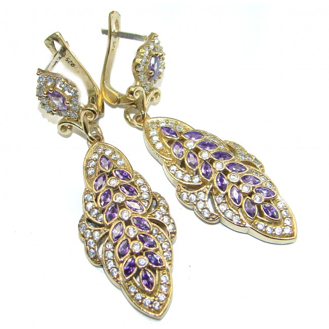 Sublime Purple Quartz .925 Sterling Silver handmade earrings
