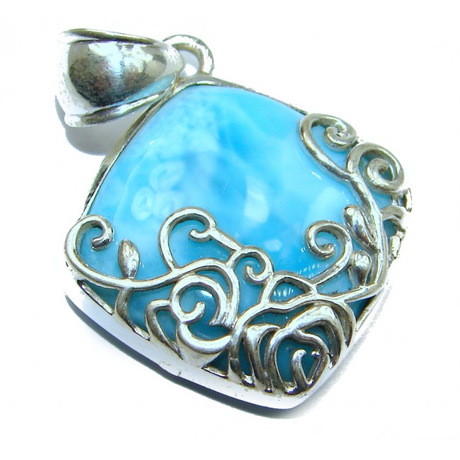 Royal Blue Larimar .925 Sterling Silver handmade pendant