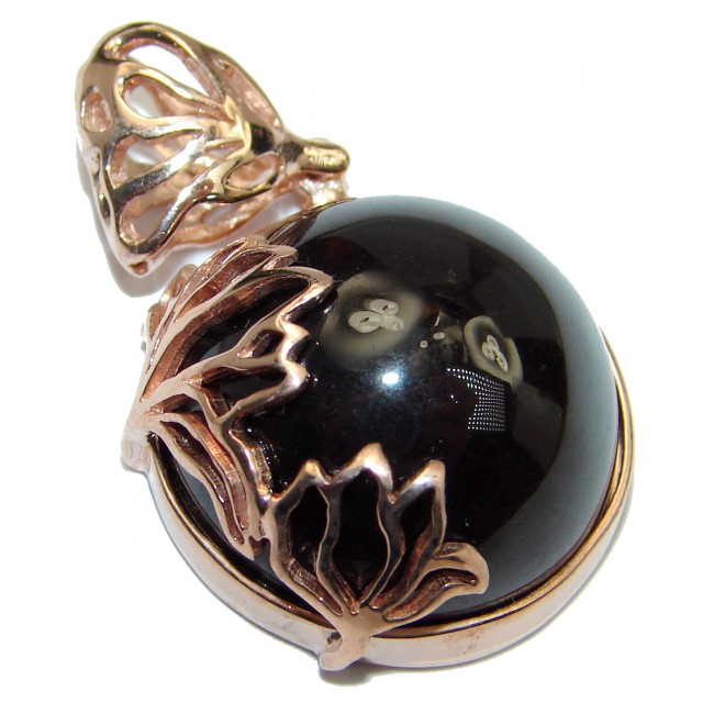 Beautiful genuine 35ct Garnet 18ct Rose Gold over .925 Sterling Silver handcrafted Pendant