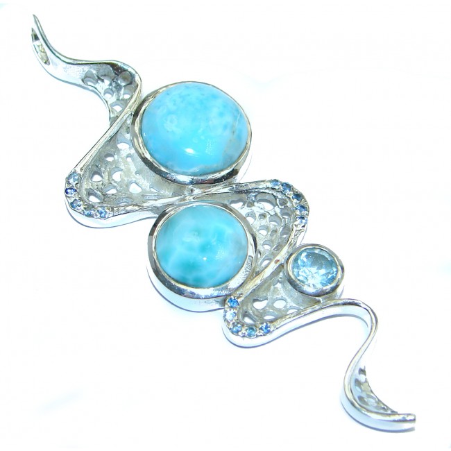 Enchanted Energy Blue Larimar .925 Sterling Silver handmade pendant