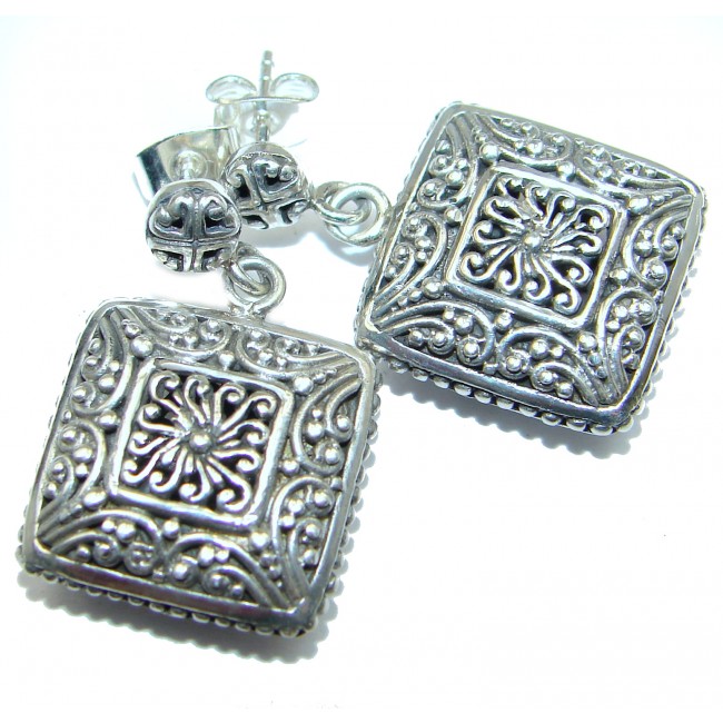 Bali Treasure .925 Sterling Silver handmade earrings