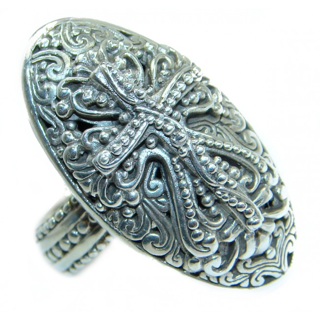Holy Cross .925 Sterling Silver handcrafted Ring s. 8